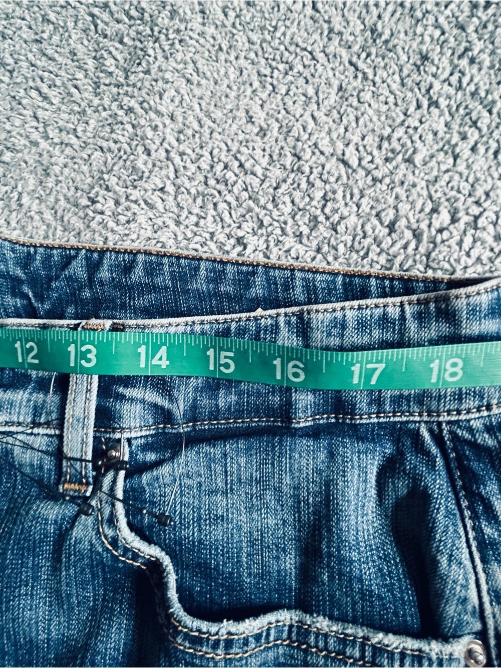 Wide Leg Women's Jeans - Blue Denim - Picture 4 of 6